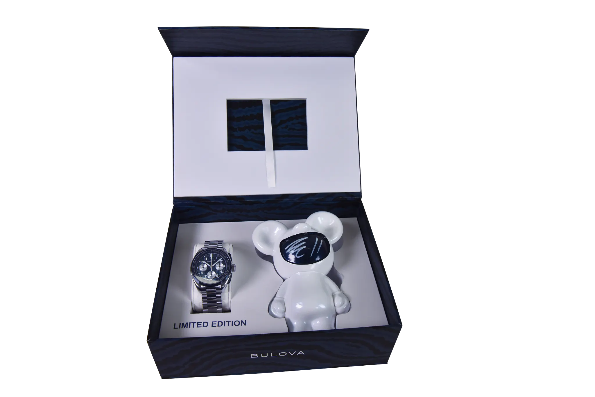 Blue Dial Stainless Steel Bracelet Lunar Pilot Timascus 98A329